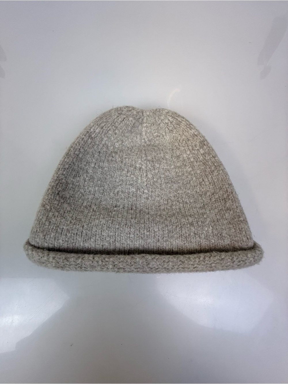 Lauren Manoogian Beige Merino Wool Roll Hat JI-9